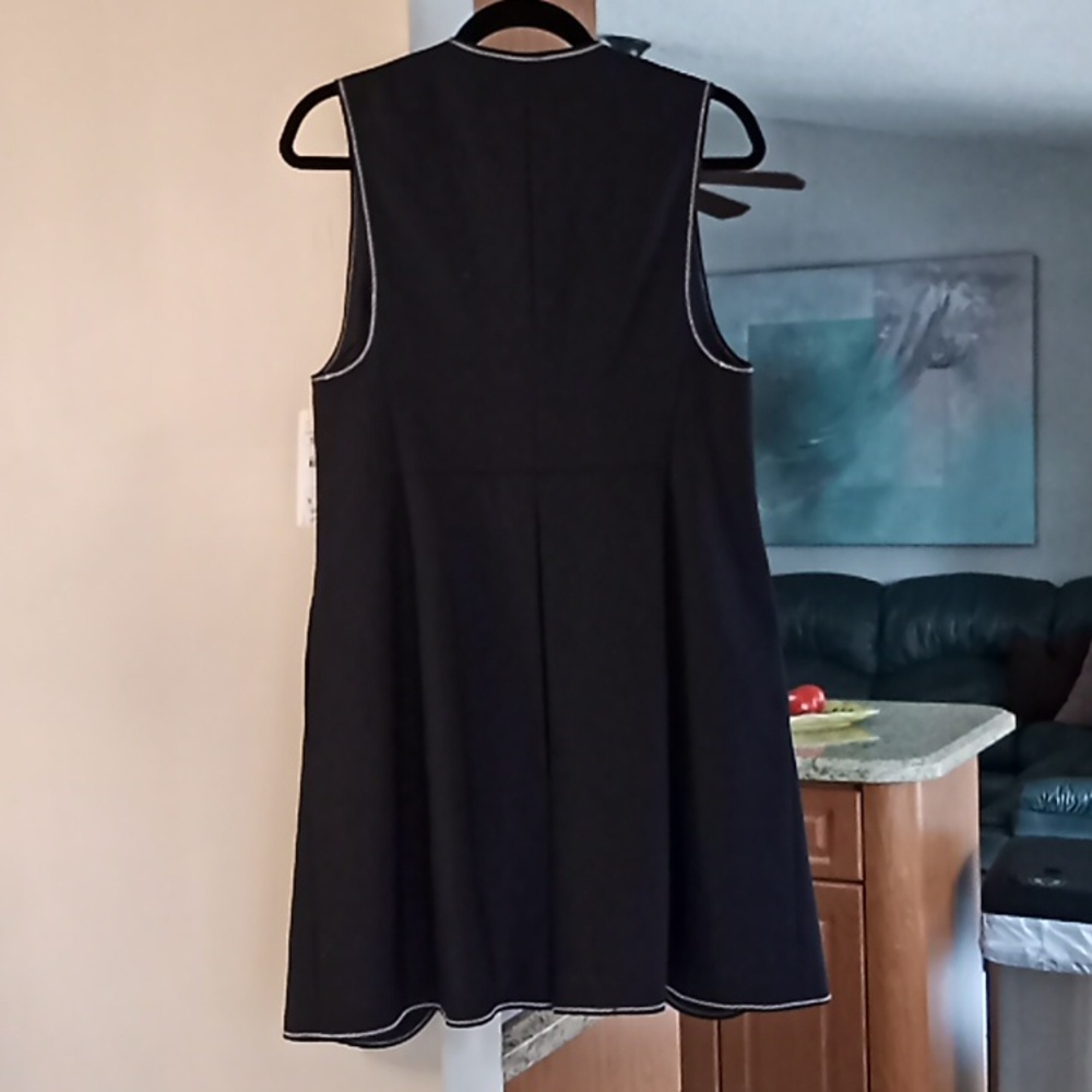 Zara Navy Longline Waistcoat With Silver Clasp Front Fastening. NWT. Beautiful!! - Picture 4 of 15